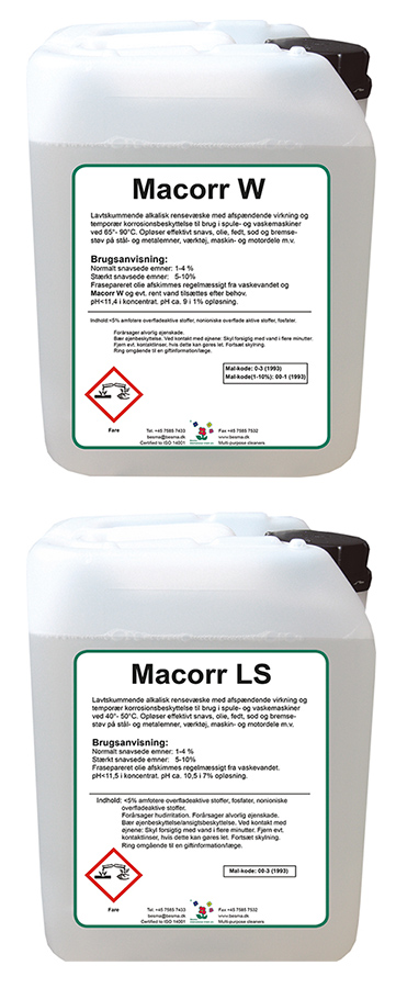 Besmas renseprodukter Macorr