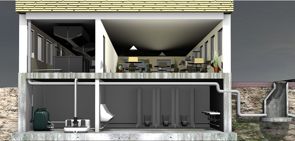 Led spildevandet væk med Grundfos’ løftestationer til både private hjem og offentlige bygninger