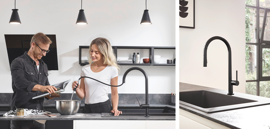 Nyt armatur fra hansgrohe sikrer elegance og masser af funktionalitet i køkkenet