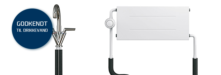 Ét rør til både vand og varme - med garanti