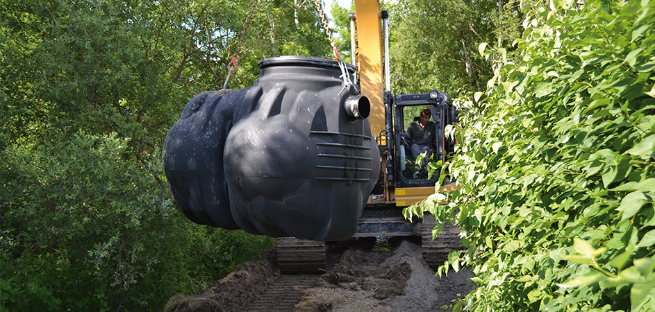 Udskil olie- og benzin fra regnvand