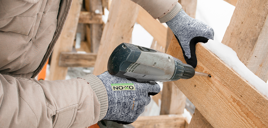 OX-ON RECYCLE arbejdshandsker sælges nu også som vinterhandske!